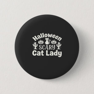 Halloween Scary Cat Lady_1 6 Cm Round Badge
