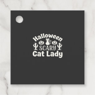 Halloween Scary Cat Lady_1 Favour Tags