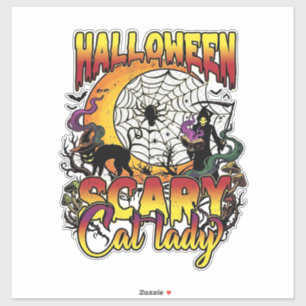 Halloween Scary Cat Lady Grim Reaper Moon Magic Bo