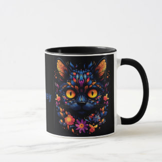 Halloween/Scary Cat/Witch/Wizard personalised Mug