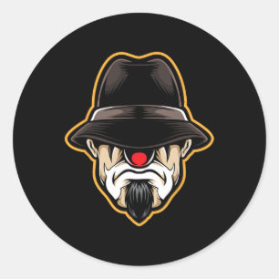 Halloween Scary Clown Cholo  Gangster  Classic Round Sticker