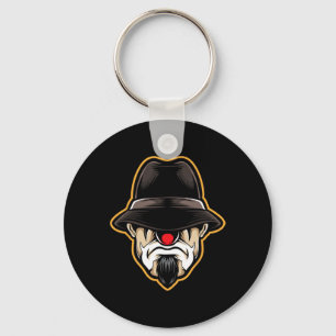 Halloween Scary Clown Cholo Gangster  Key Ring