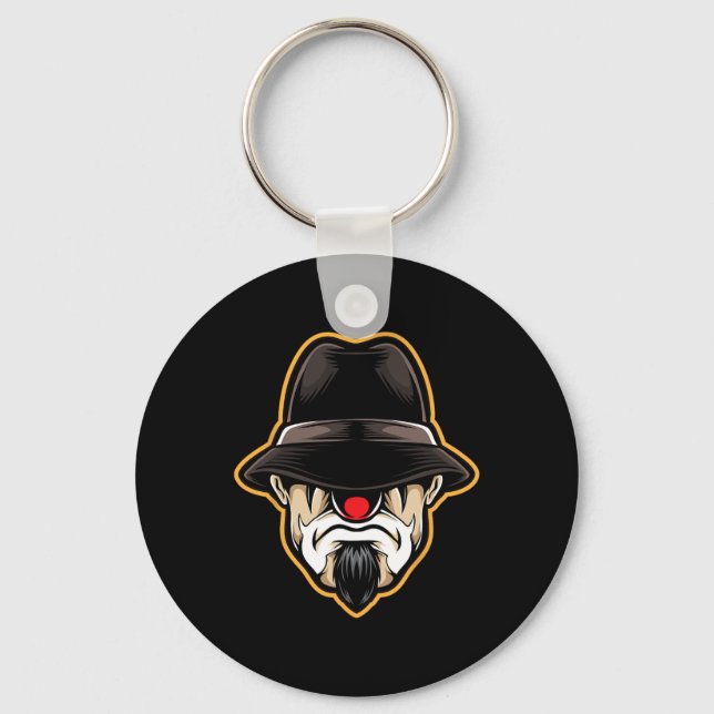 Halloween Scary Clown Cholo Gangster  Key Ring (Front)