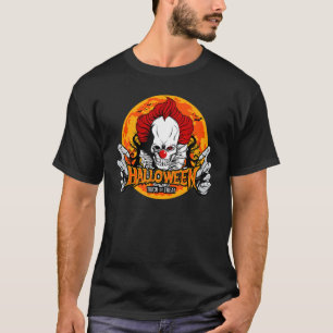 Halloween Scary Creepy Killer Horror Clown Men Wom T-Shirt