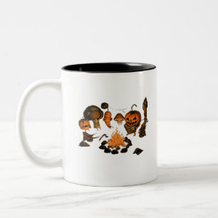Halloween Scary Design Two-Tone Coffee Mug