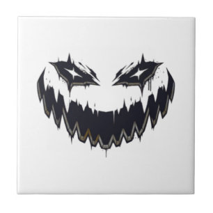 Halloween Scary Evil Pumpkin Funny Pumpkin Head Cl Ceramic Tile