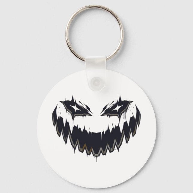 Halloween Scary Evil Pumpkin Funny Pumpkin Head Cl Key Ring (Front)
