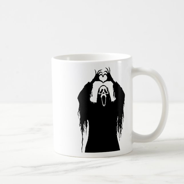 Halloween Scary Face Horror Poster  Coffee Mug (Right)