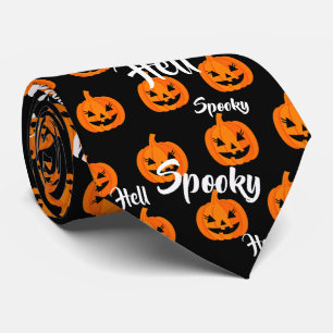 Halloween Scary Face Jack-O-Lantern Custom Tie