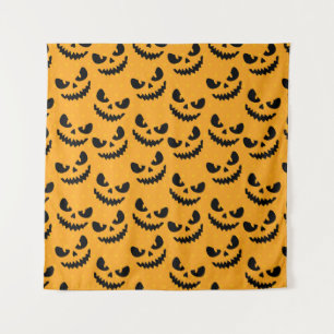 Halloween: scary faces, vintage style. tapestry