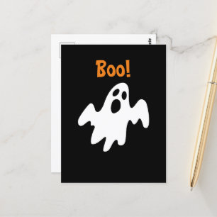 Halloween Scary Funny Holiday Ghost Says Boo Postcard