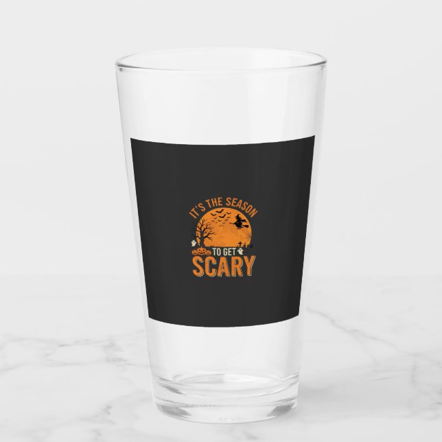 Halloween Scary Haunted Castle Vector Glass (Front)