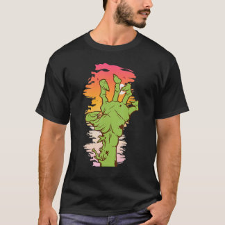 Halloween Scary Horror Monster Zombie Hand T-Shirt