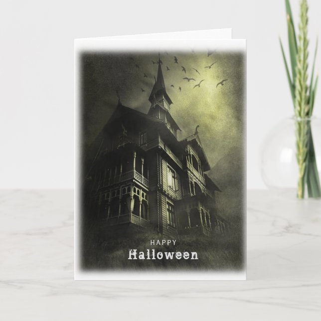 Halloween scary house card (Front)