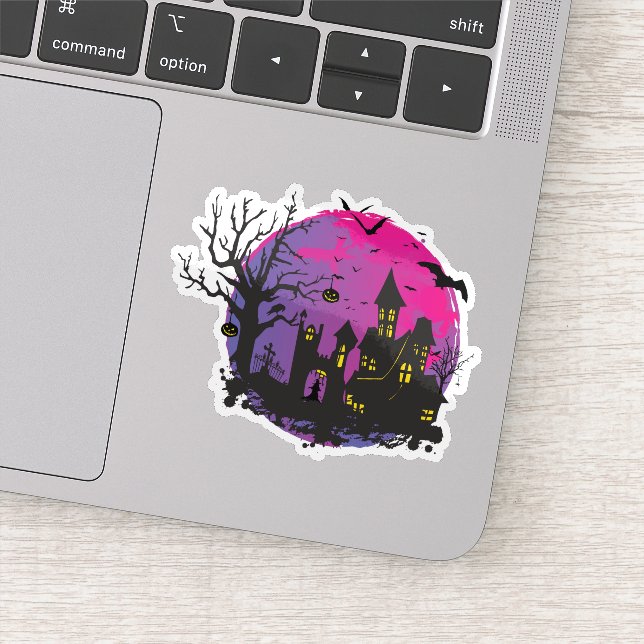 Halloween scary house sticker  (Detail)