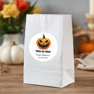 Halloween  Scary Jack-o’-Lantern  – Classic Round Sticker
