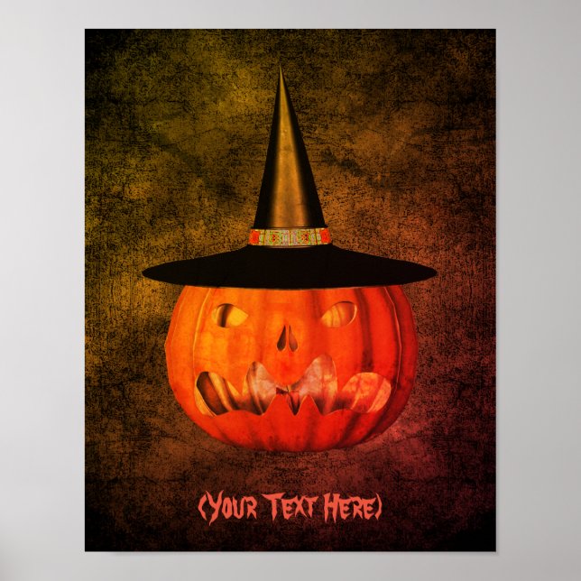 Halloween Scary Jack O Lantern Personalised  Poster (Front)