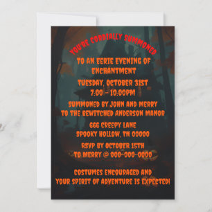Halloween Scary Mansion Costume Party Invitation