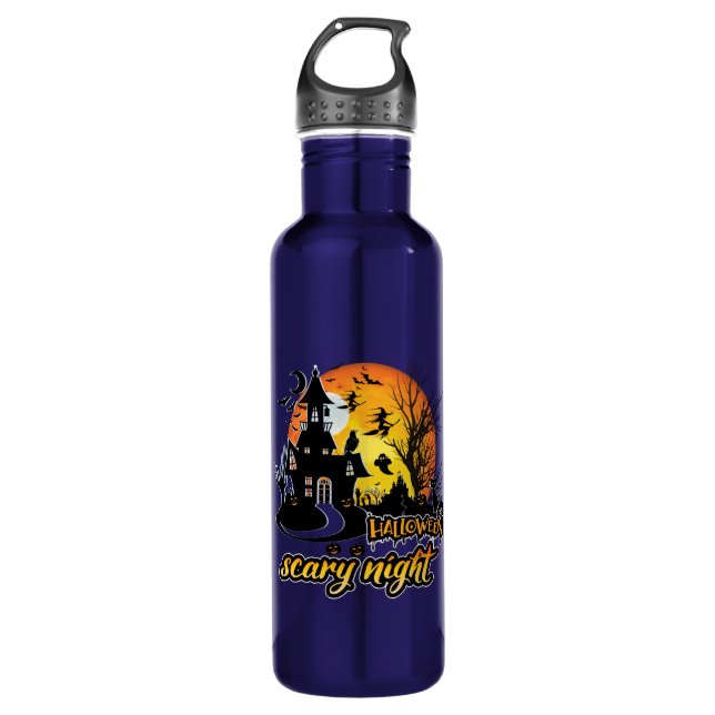 Halloween Scary Night 710 Ml Water Bottle (Front)