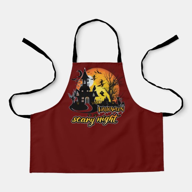 Halloween Scary Night Apron (Front)