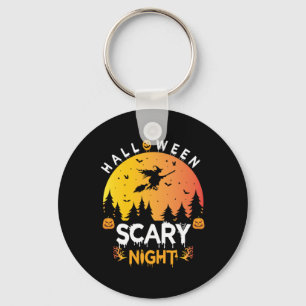Halloween Scary Night Birthday Key Ring