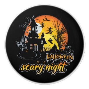 Halloween Scary Night Ceramic Knob