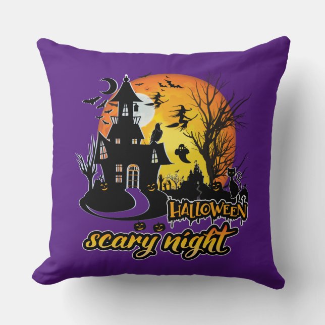 Halloween Scary Night Cushion (Front)