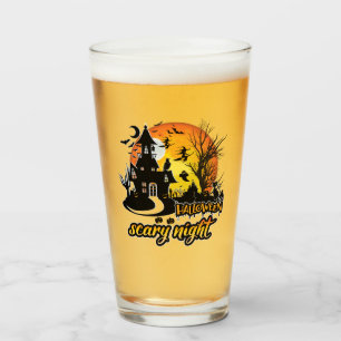 Halloween Scary Night Glass