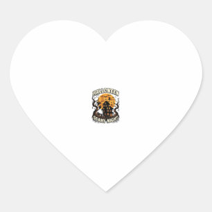 Halloween Scary Night Haunted House Full Moon Witc Heart Sticker