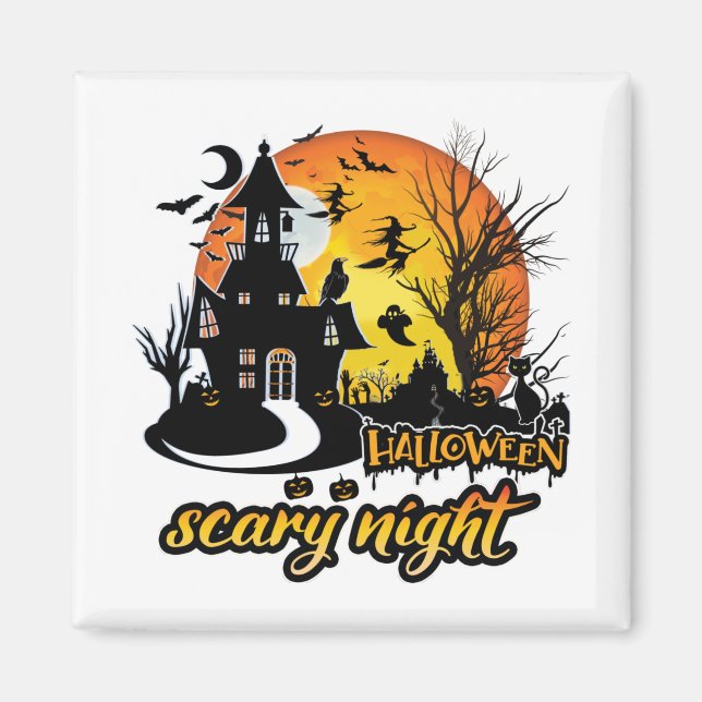 Halloween Scary Night Magnet (Front)