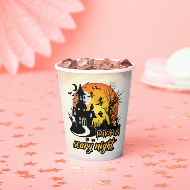 Halloween Scary Night  Paper Cups (Insitu)