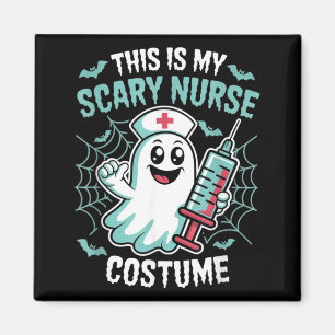 Halloween Scary Nurse Costume Nurses who Loves Magnet