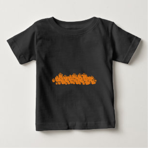 Halloween scary orange skulls pile black baby T-Shirt