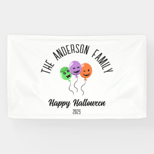 Halloween Scary Pumpkin Balloons Personalised Name Banner