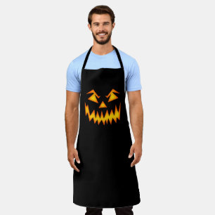 Halloween Scary Pumpkin Face Apron