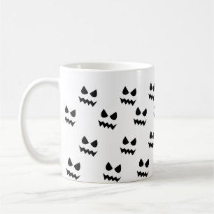 Halloween Scary Pumpkin Ghost Face  Coffee Mug