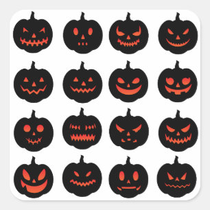 Halloween Scary, Pumpkin Gift Lovers Square Sticker