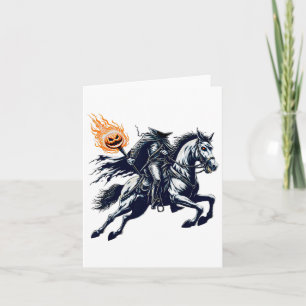 Halloween Scary Pumpkin Headless Horseman  Card
