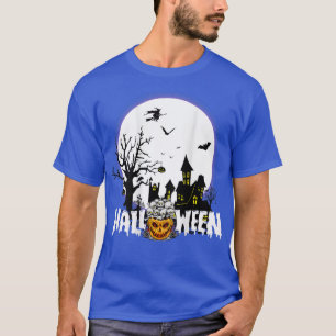 Halloween Scary Pumpkin Moon Night on a Haunted Ho T-Shirt
