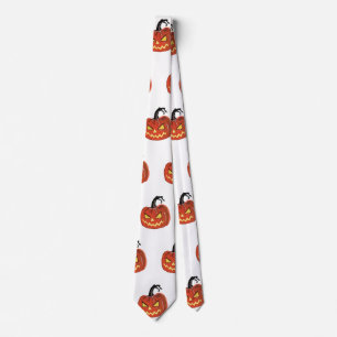 Halloween Scary Pumpkin Neck Tie
