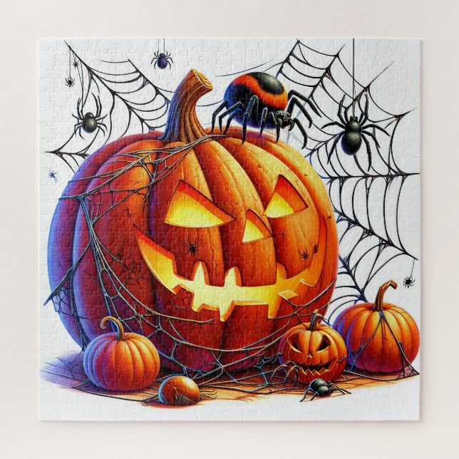 Halloween Scary Pumpkin Puzzle (Vertical)