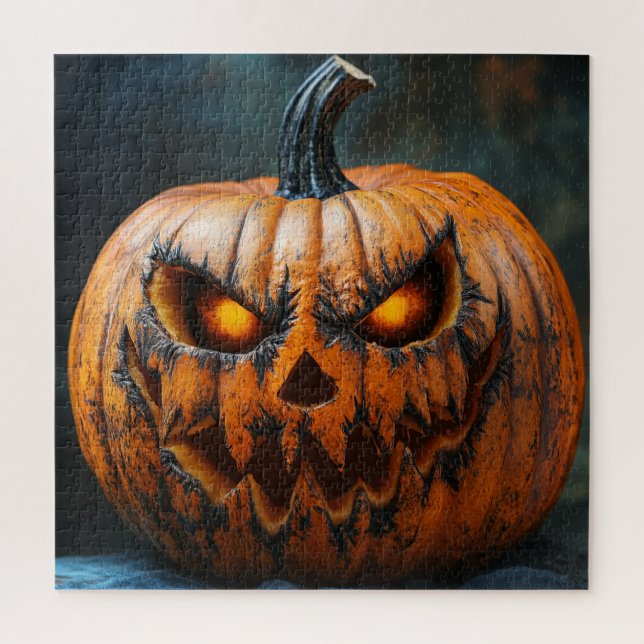 Halloween Scary Pumpkin Puzzle (Vertical)