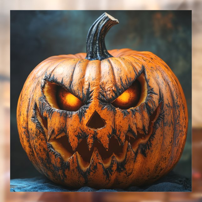 Halloween Scary Pumpkin Window Cling (Sheet 2)
