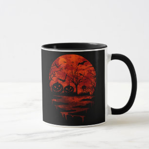 HALLOWEEN SCARY RED MOON MUG