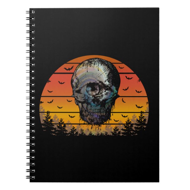 HALLOWEEN SCARY SKULL NOTEBOOK (Front)