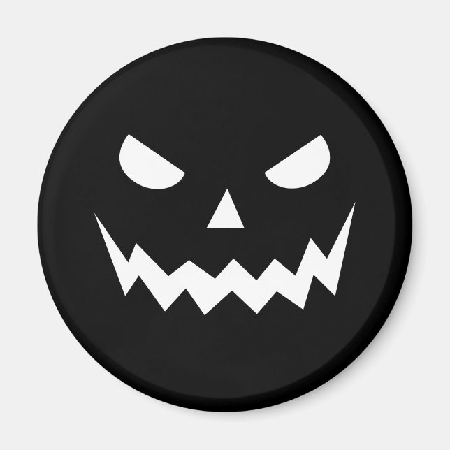 Halloween Scary Spooky Jack O Lantern Pumpkin Face Magnet (Front)
