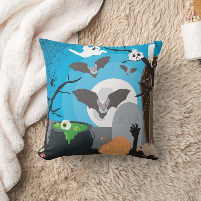 Halloween Scene Cushion (Blanket)