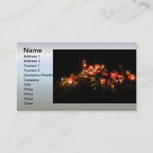 Halloween Scene Filled with Jack-O-Lanterns Business Card