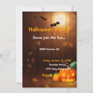 Halloween Scene Invitation