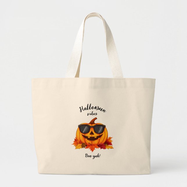 Halloween scene large tote bag (Front)